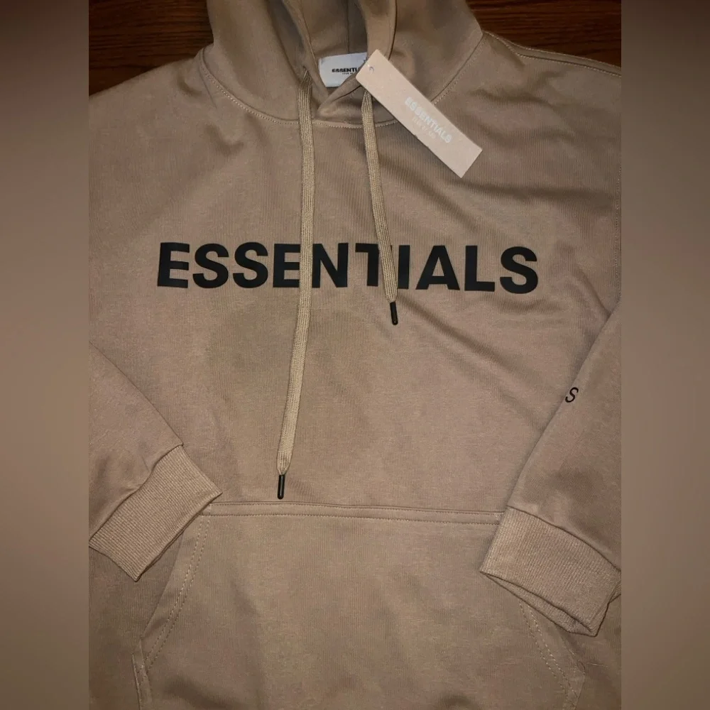 Fear of God Essentials Hoodie Mens In Brown Size Medium - Picture 3 of 11